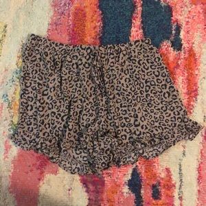 American Eagle Ruffle Cheetah Shorts
